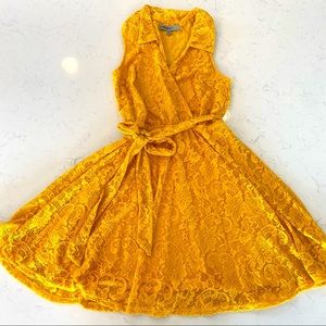 Bailey Blue Yellow Lace Dress